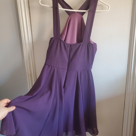 Lulus Women's Evermore Skater Dress Plum Purple Size S Special Occasion cocktail - Picture 11 of 15